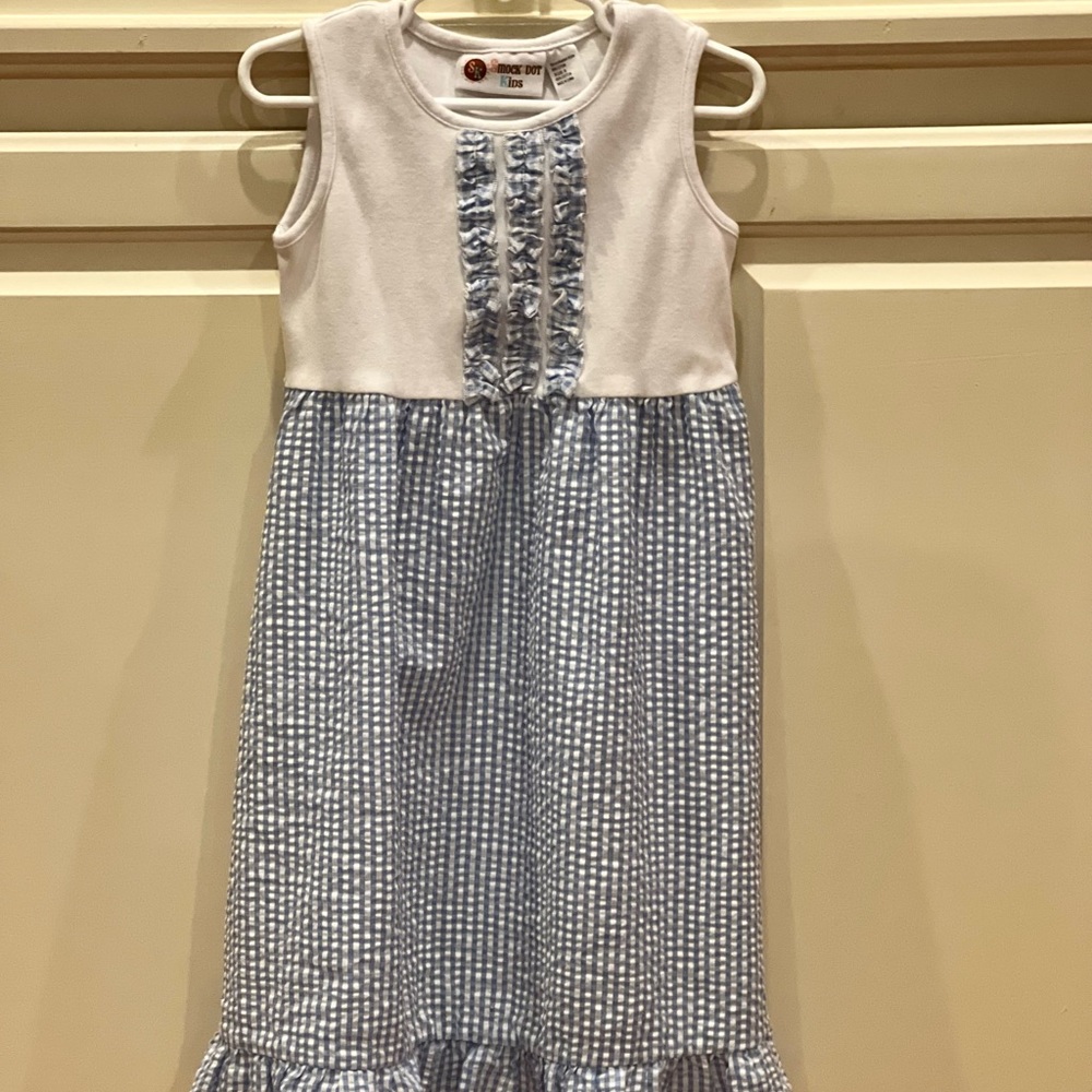 EUC size 5 sleeveless Gingham dress